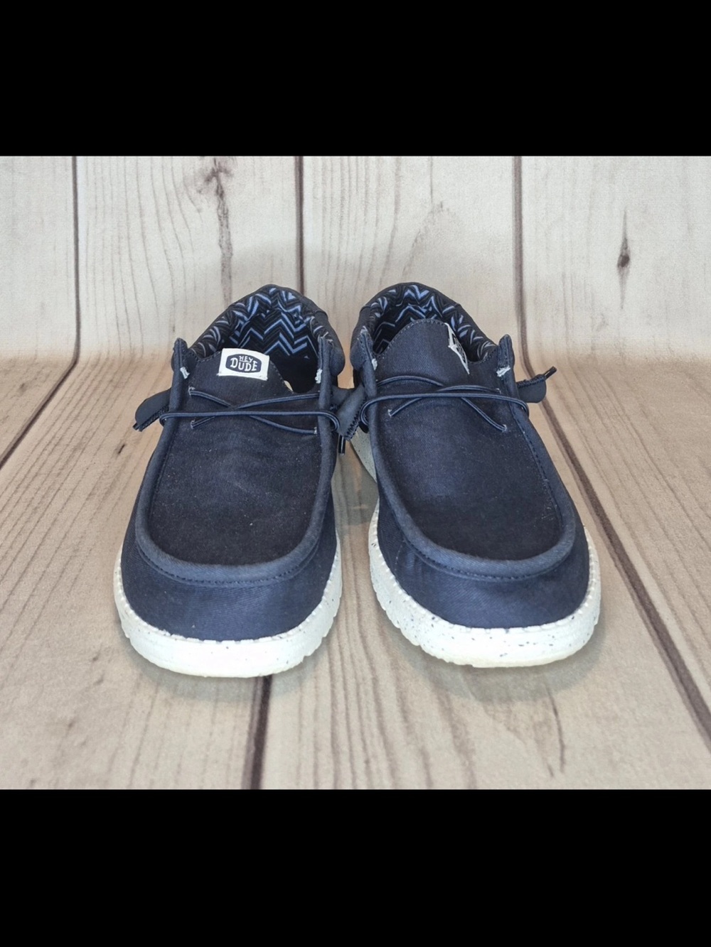 Hey Dude Men's Size 8 Wally Canvas Navy Casual Slip-On Comfort Shoes - Picture 5 of 11